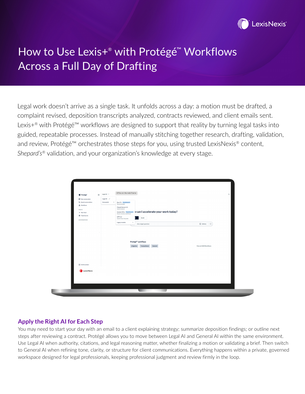 Lexis+ with Protégé workspace