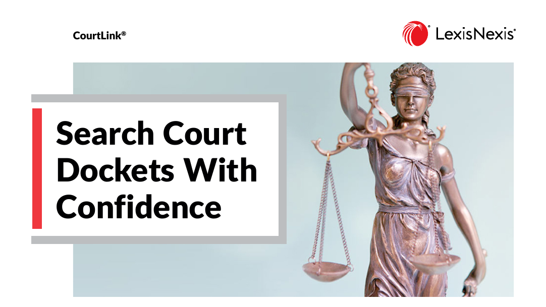 CourtLink overview showing court docket research
