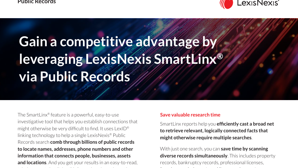 SmartLinx Public Records overview